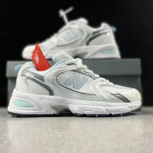 New Balance 530 White Silver Light Blue Retro Running Sneakers MR530AA