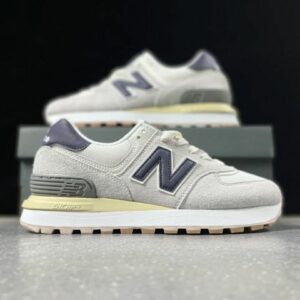 New Balance 574 Stacked Platform Lifestyle Sneakers Women's WL574ZAC Raincloud Eclipse Moonbeam Grey Navy