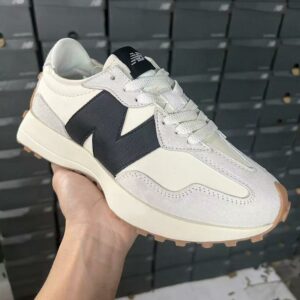 New Balance 327 Moonbeam with Black Gum Sole Lifestyle Sneakers MS327FE
