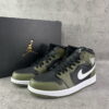 Nike Air Jordan 1 Mid Dark Olive Black White 554724-002