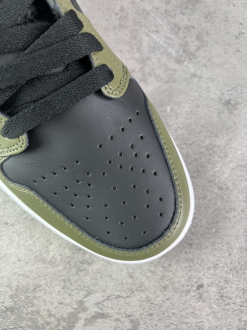 Nike Air Jordan 1 Mid Dark Olive Black White 554724-002 - Image 6