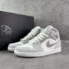 Air Jordan 1 High OG "Stealth" Grey White Men's Sneakers 555088-037