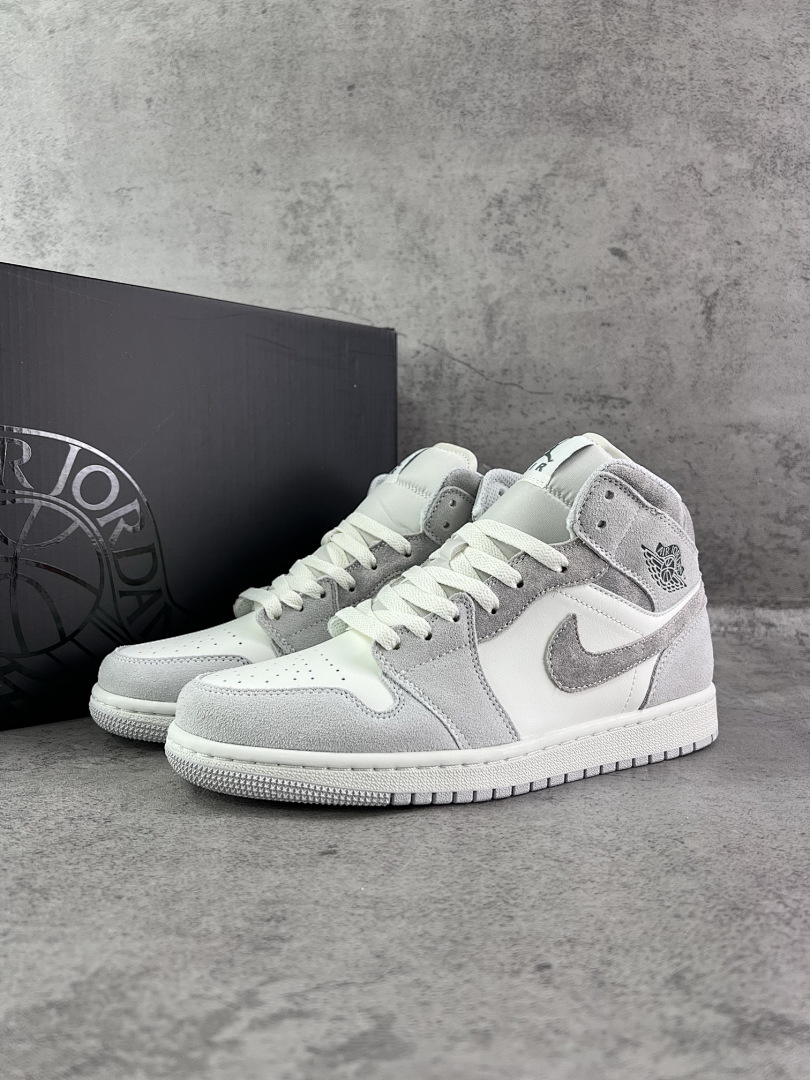 Air Jordan 1 High OG "Stealth" Grey White Men's Sneakers 555088-037 - Image 2