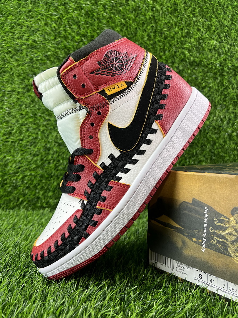Nike Air Jordan 1 Retro High OG Union LA x Bephies Beauty Supply Woven Red Black White Sneakers FD0399-163 - Image 4