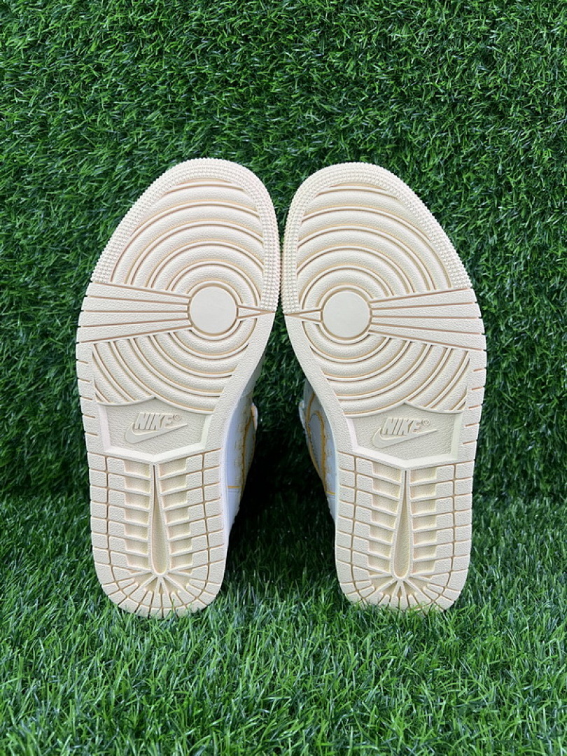 Union LA x Air Jordan 1 High OG Woven Sail Wolf Grey Sneakers FD2565-100 - Image 5