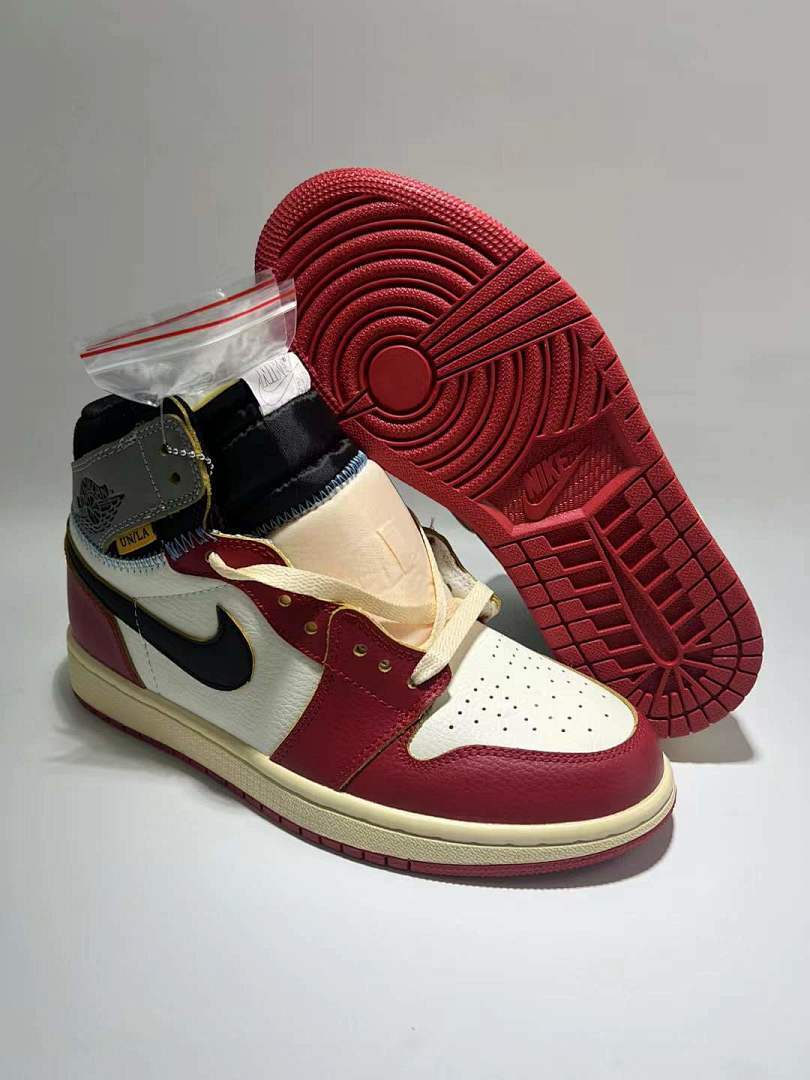 Nike Air Jordan 1 Retro High OG Union LA Varsity Red Black Toe Chicago BV1300-106 Men's Sneakers - Image 2