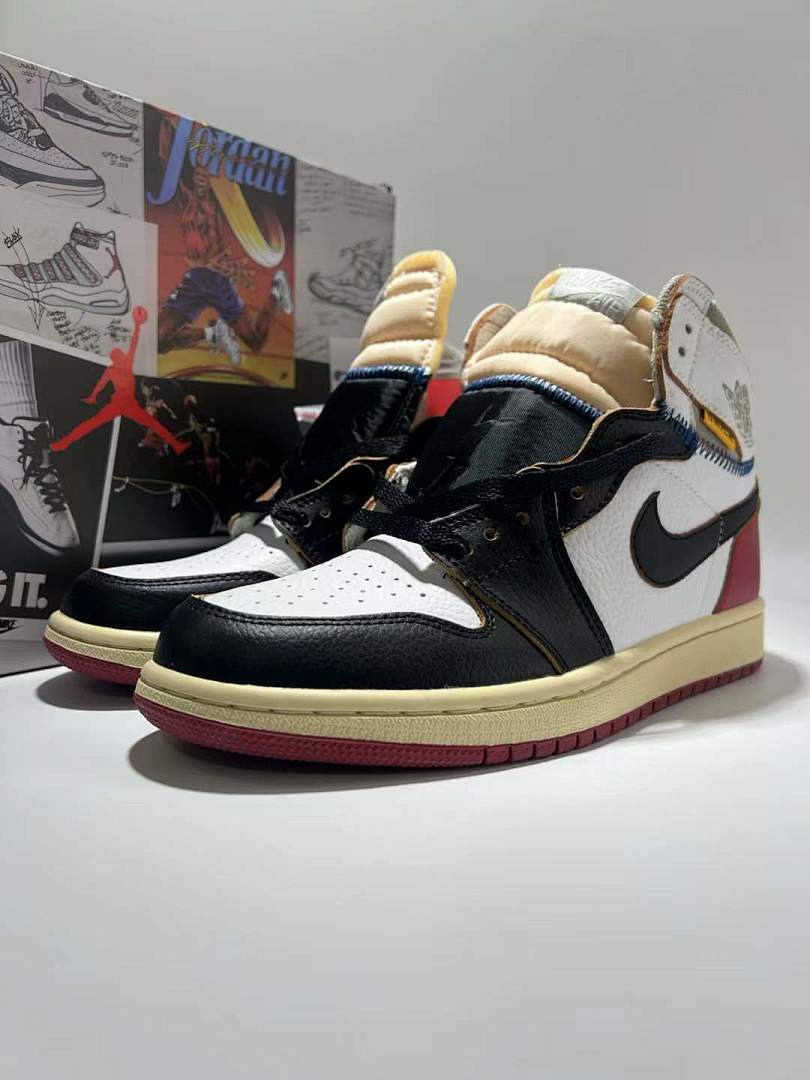 Nike Union Air Jordan 1 Retro High OG Black Toe BV1300-106 Men's Sneakers Shoes Limited Edition Collaboration - Image 2