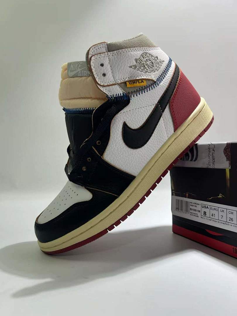 Nike Union Air Jordan 1 Retro High OG Black Toe BV1300-106 Men's Sneakers Shoes Limited Edition Collaboration - Image 8