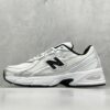 New Balance 740 White Silver Black Metallic Retro Running Shoes