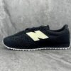 New Balance 220 Black Cream Shaggy Suede Retro Running Sneakers