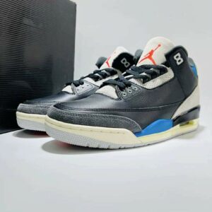 Air Jordan 3 Retro Black Royal Blue Red Sail Elephant Print Sneakers