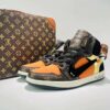 Louis Vuitton Monogram Air Jordan 1 High Orange Brown Black '85 Sneakers