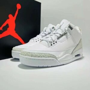 Air Jordan 3 Retro Pure White Men's Sneakers 136064-111