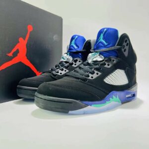Air Jordan 5 Retro 'Aqua' Black Aquatone Concord DV0562-006 Men's Sneakers