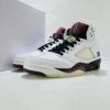 Nike Air Jordan 5 Retro Burgundy 2023 Men's Basketball Shoes White Deep Burgundy DV0562-161