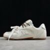 New Balance 630 Patent Leather Sneakers Off-White Cream Gum Sole