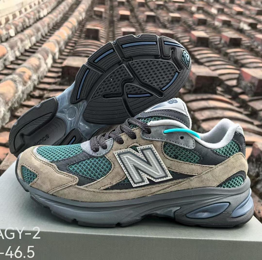 New Balance 990v3 M990WG3 Workwear Bark Green Castlerock Men's Lifestyle Running Shoes Brown Green Grey Suede Mesh Sneakers - Image 3
