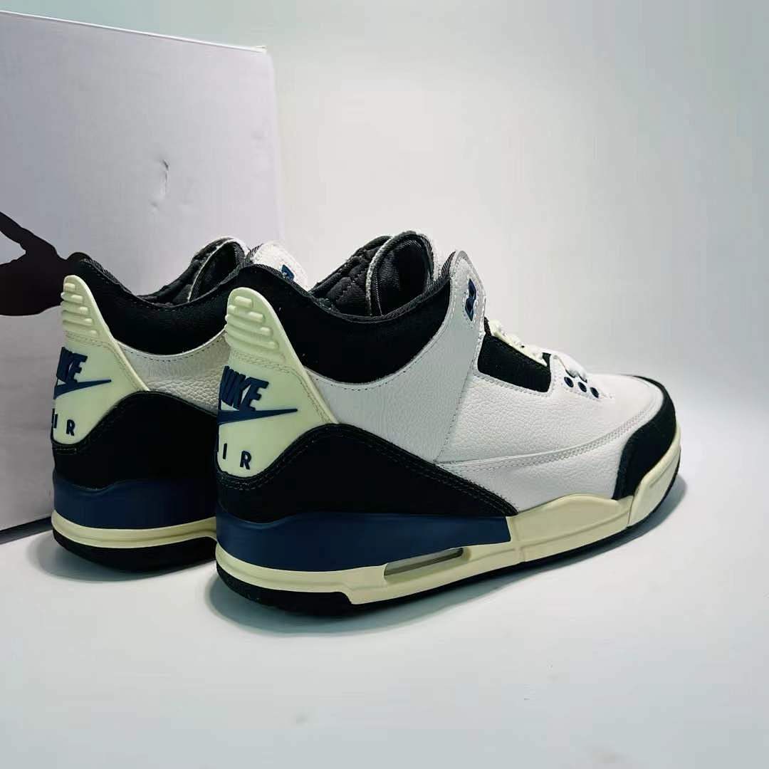Air Jordan 3 Retro White Cement Reimagined Sneakers DN3707-100 White Black Sail Classic Men's Shoes - Image 3