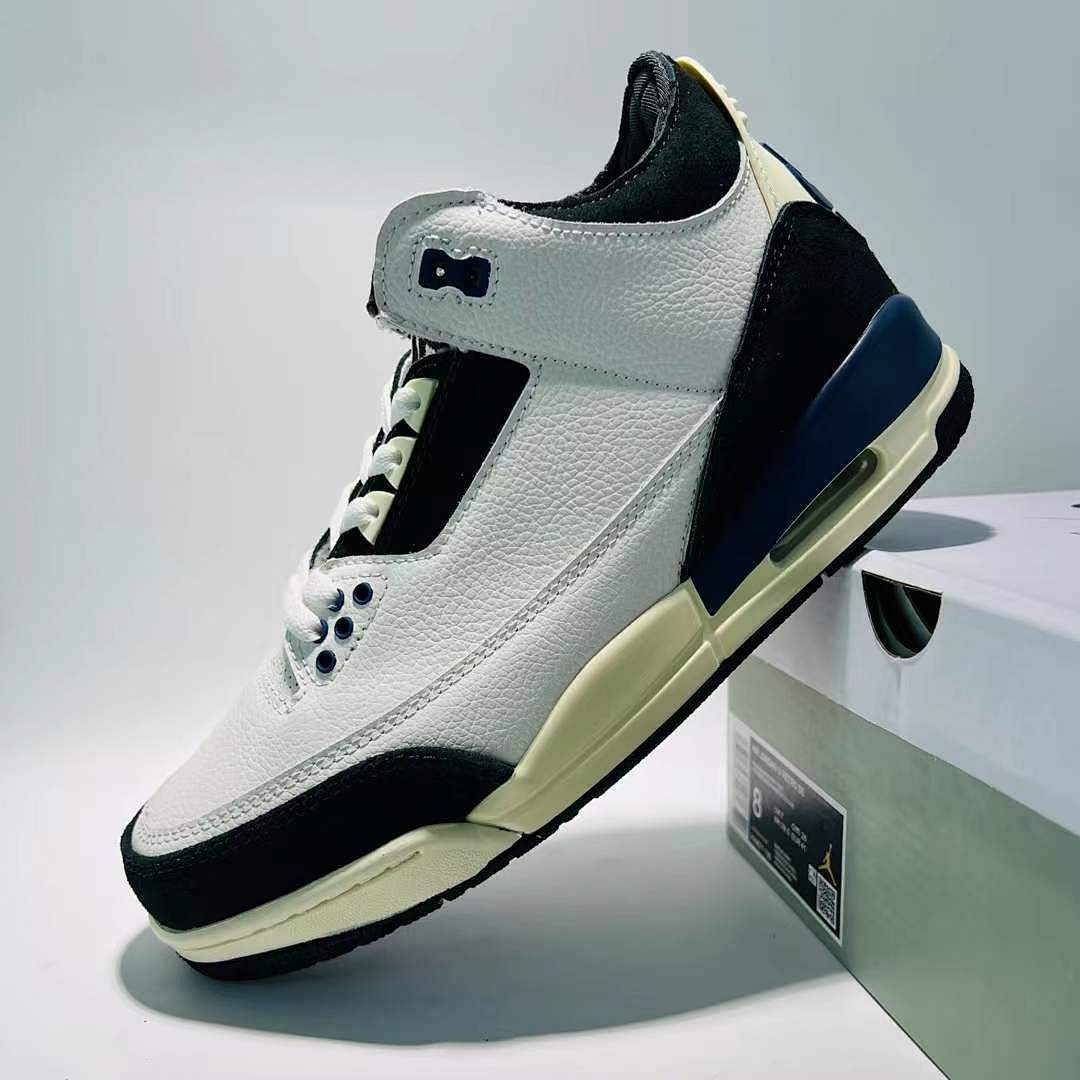 Air Jordan 3 Retro White Cement Reimagined Sneakers DN3707-100 White Black Sail Classic Men's Shoes - Image 4