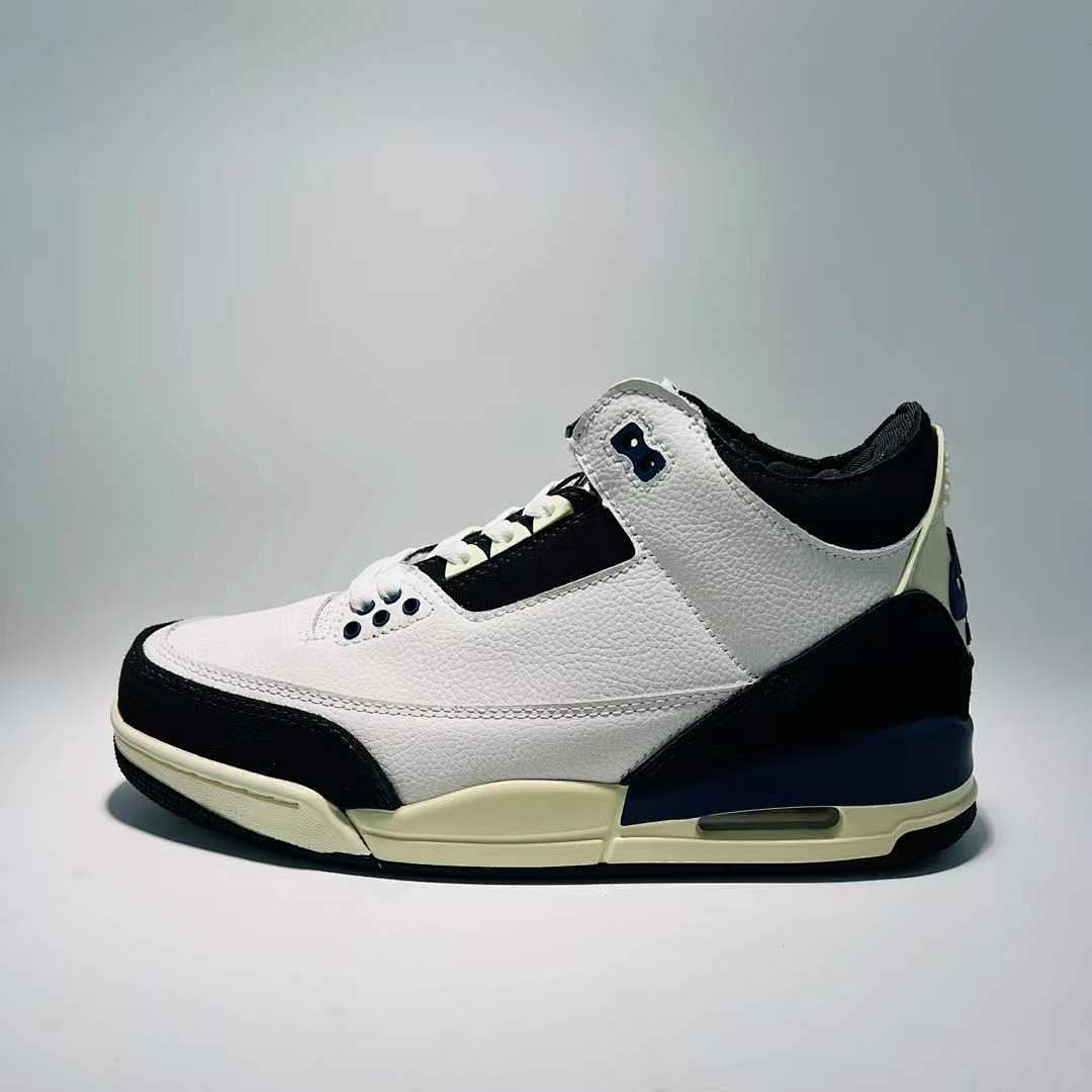Air Jordan 3 Retro White Cement Reimagined Sneakers DN3707-100 White Black Sail Classic Men's Shoes - Image 9
