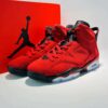 Air Jordan 6 Retro Infrared 23 Men's Basketball Shoes Red Black Suede Sneakers 384664-623