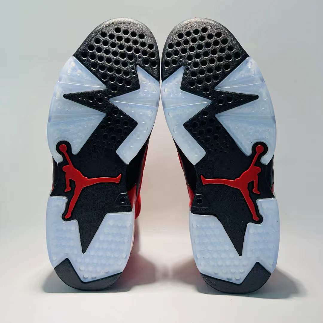 Air Jordan 6 Retro Infrared 23 Men's Basketball Shoes Red Black Suede Sneakers 384664-623 - Image 5