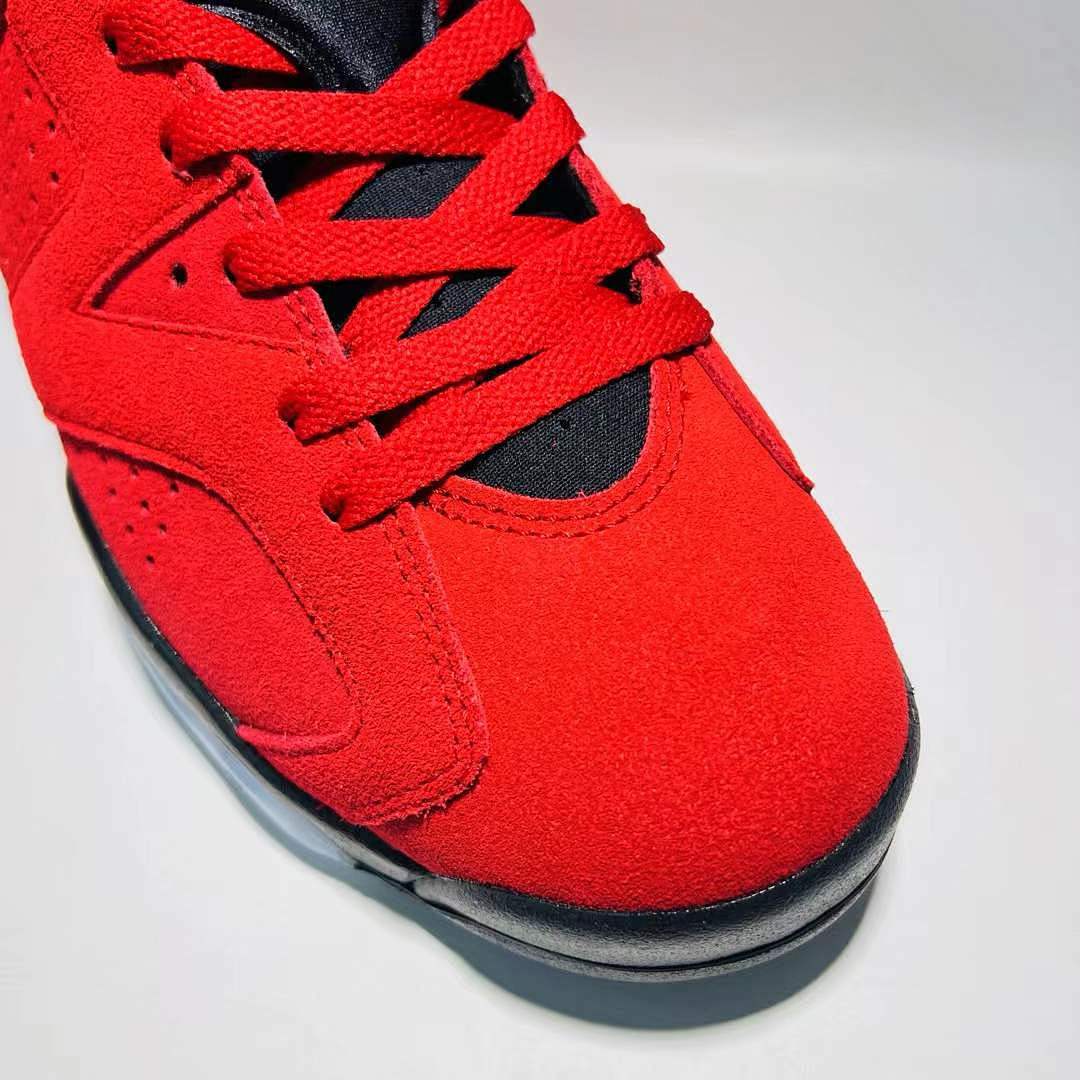Air Jordan 6 Retro Infrared 23 Men's Basketball Shoes Red Black Suede Sneakers 384664-623 - Image 6