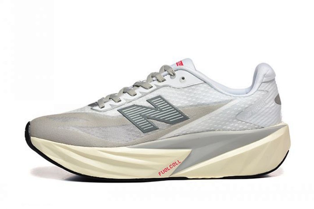 New Balance FuelCell SuperComp Trainer MSRCELG1 White Grey Cream Running Shoes - Image 5