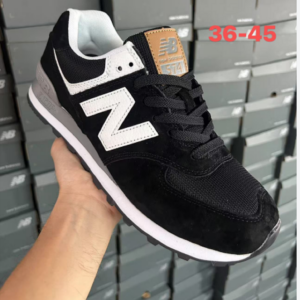 New Balance 574 Classic Sneakers Black White Men's Women's Casual Shoes
