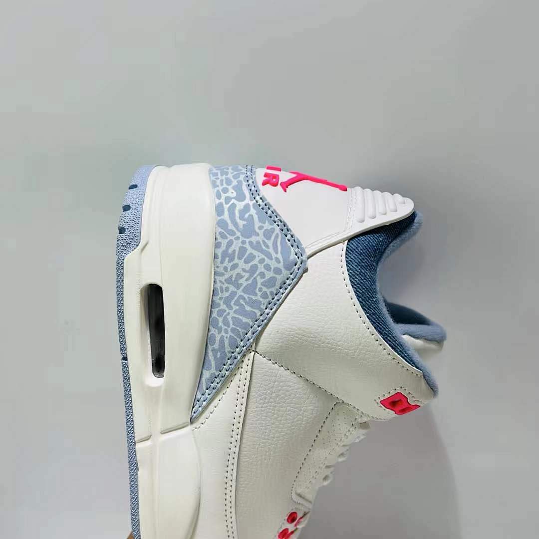 Air Jordan 3 Retro Georgia Peach Women's Sneakers White Fuchsia Blast Cement Grey CK9246-102 - Image 7
