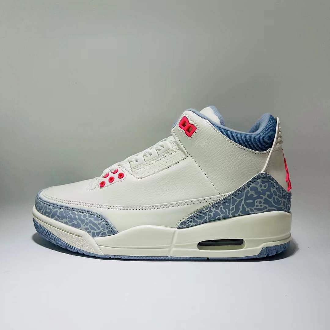Air Jordan 3 Retro Georgia Peach Women's Sneakers White Fuchsia Blast Cement Grey CK9246-102 - Image 9