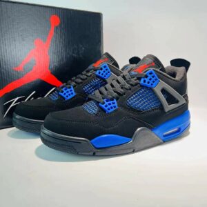 Air Jordan 4 Retro Alternate Motorsport Black Game Royal Sneakers 308497-006 Men's Shoes
