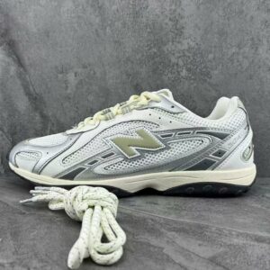 New Balance 2041 White Silver Metallic Mesh Retro Running Lifestyle Sneakers