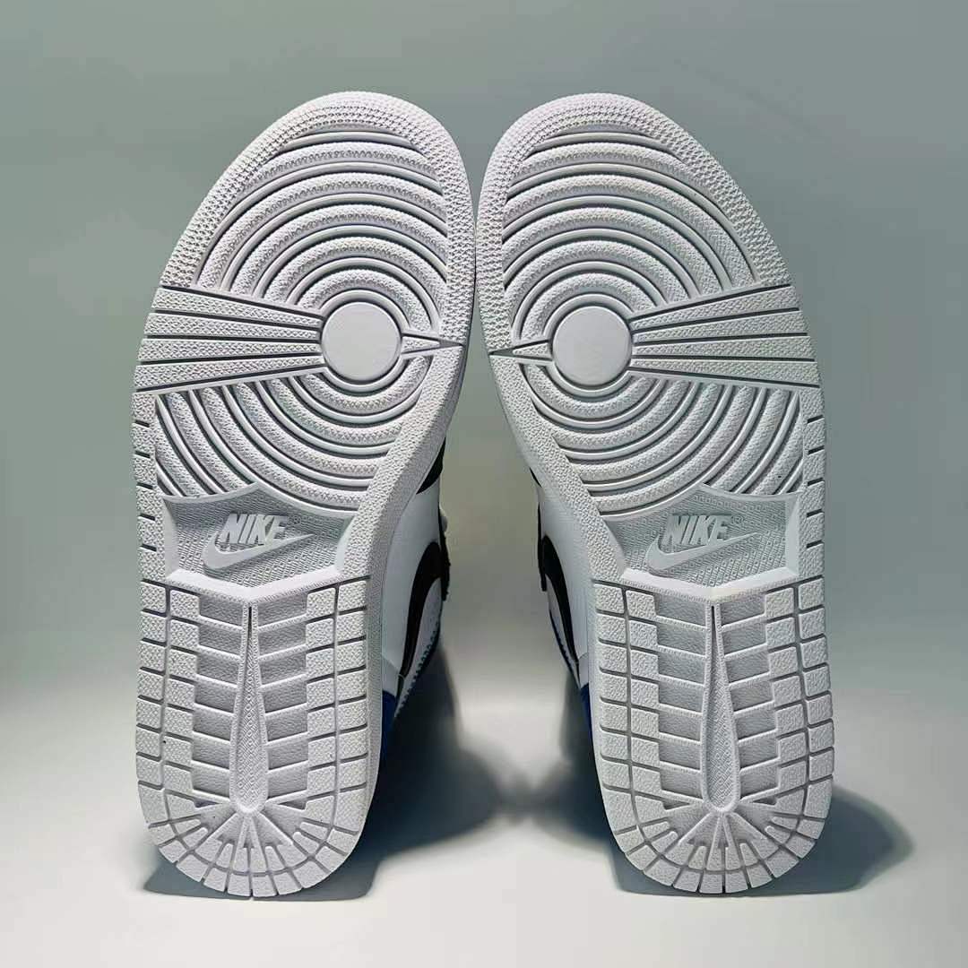 Air Jordan 1 Retro High OG 'Royal Toe' (555088-041) Deconstructed Exposed Foam Tongue White Black Royal Blue - Image 5