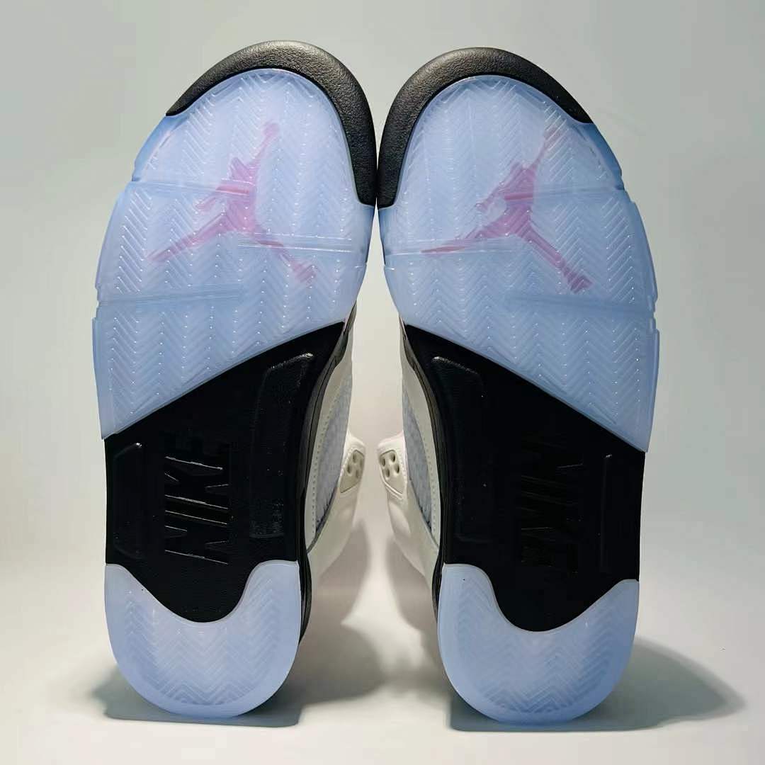 Air Jordan 5 Retro GS Pink Foam White Black Sneakers 440892-106 - Image 5