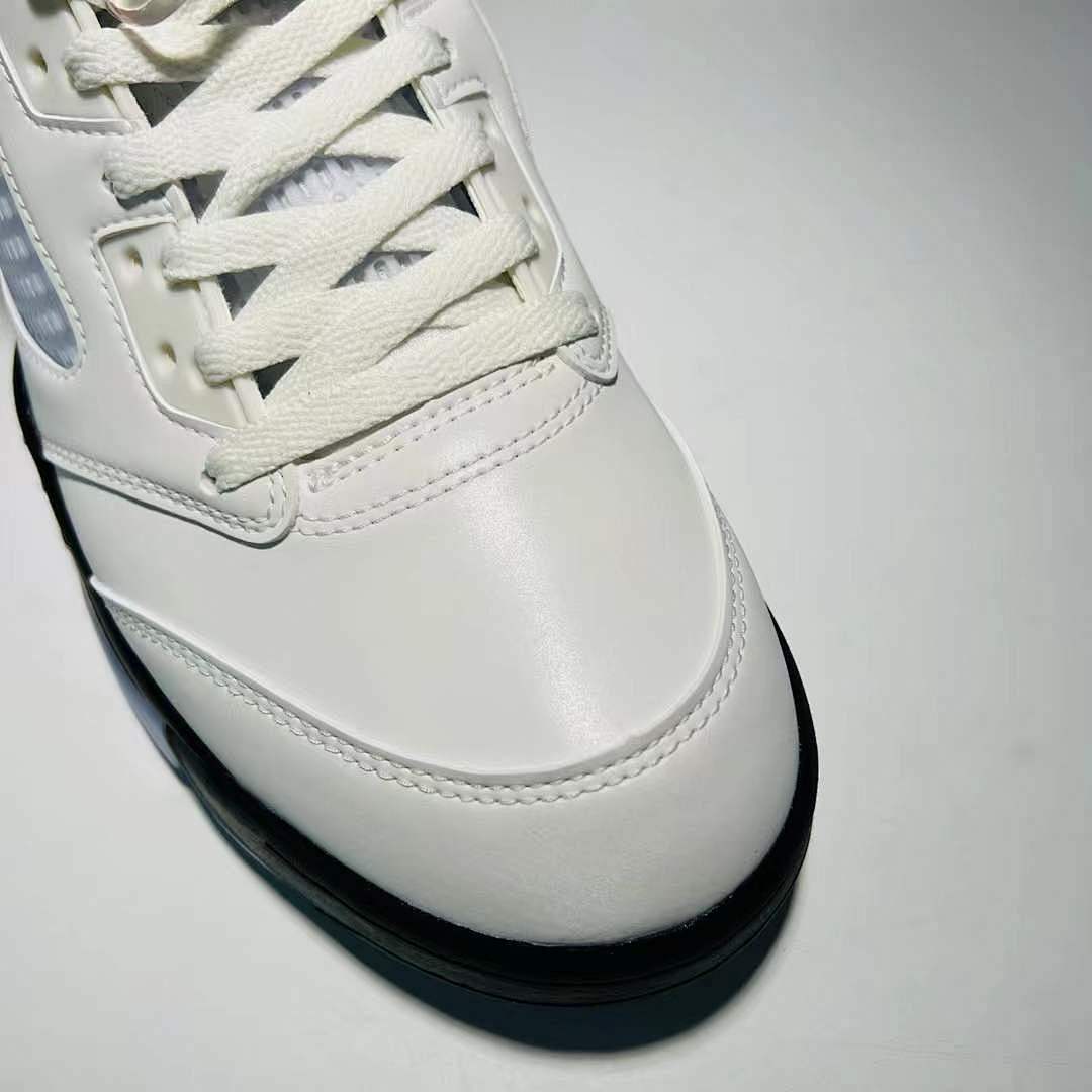 Air Jordan 5 Retro GS Pink Foam White Black Sneakers 440892-106 - Image 6