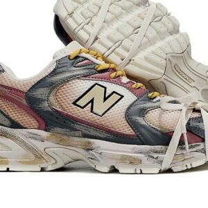 New Balance 530 MR530GT Aged Distressed Vintage Cream Pink Grey Burgundy Yellow Y2K Sneakers Running Shoes