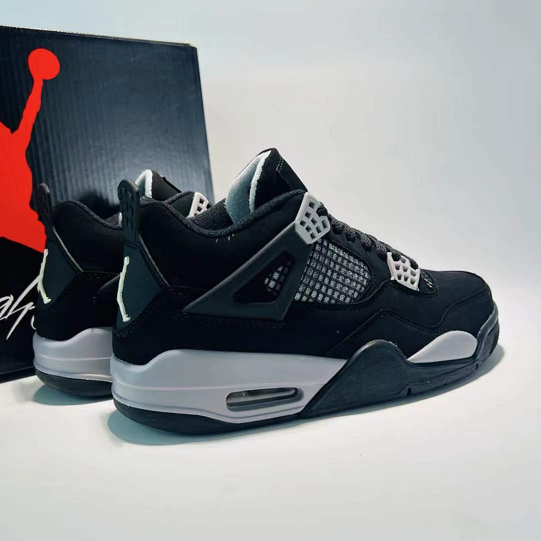 Air Jordan 4 Retro Oreo Black White Grey Sneakers 314254-003 Men's Basketball Shoes - Image 3