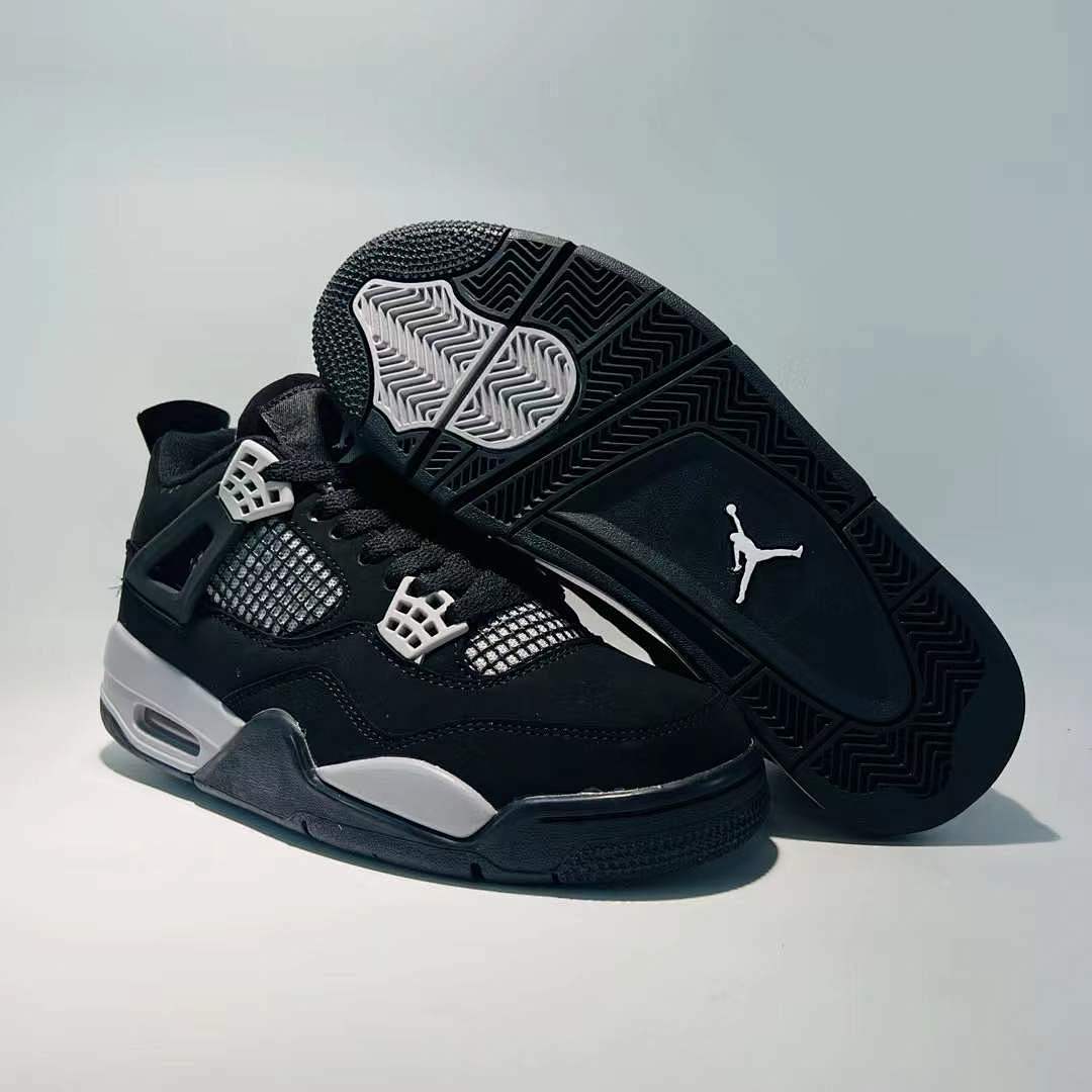 Air Jordan 4 Retro Oreo Black White Grey Sneakers 314254-003 Men's Basketball Shoes - Image 8