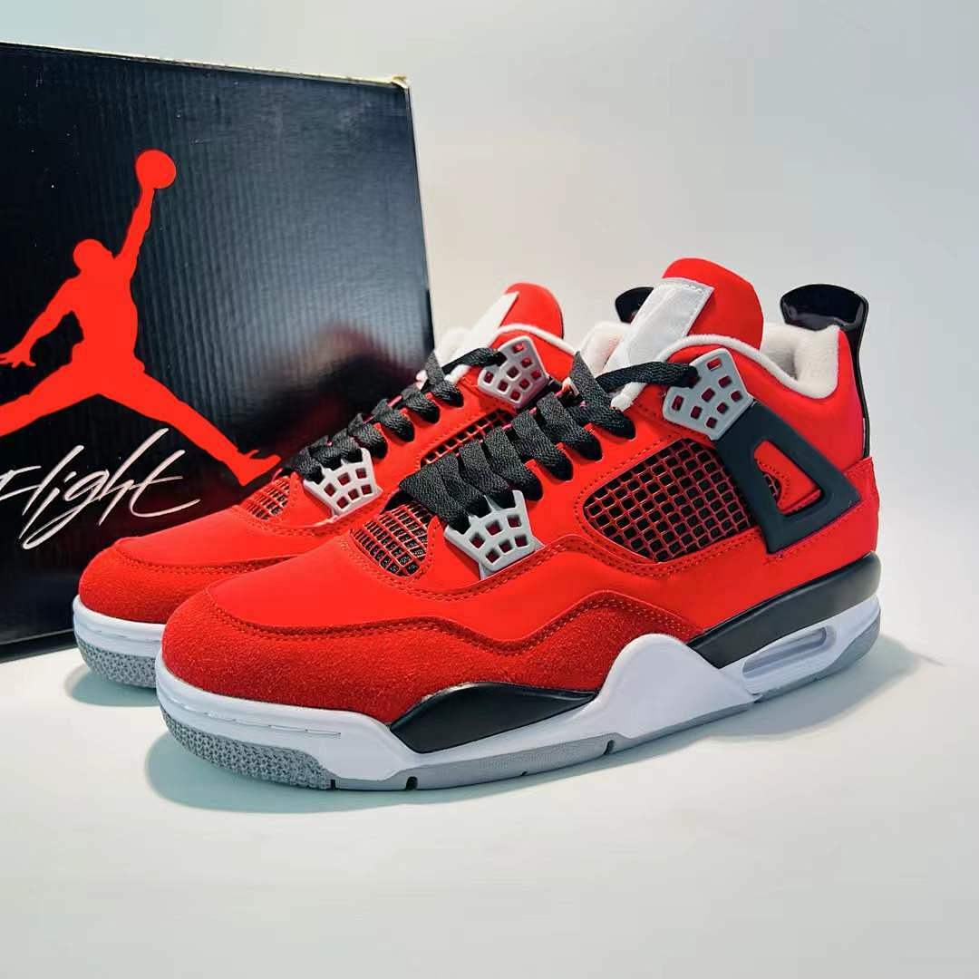 Air Jordan 4 Retro Red Thunder Crimson Black White CT8527-016 Men's Sneakers - Image 3