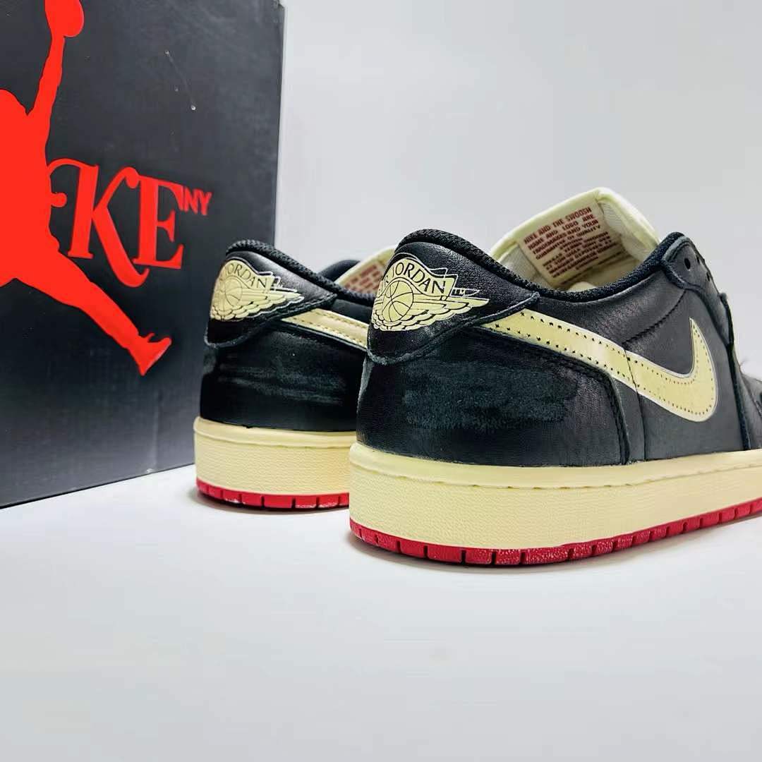 Air Jordan 1 Low SE Black Sail Gym Red Mini Swoosh Stitched Sneakers
Air Jordan 1 Low SE 'Black/Sail/Gym Red' - Image 3