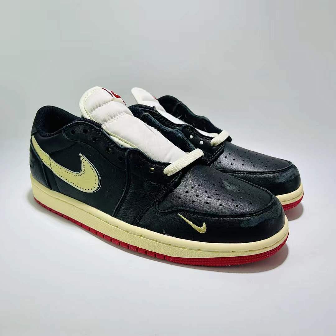 Air Jordan 1 Low SE Black Sail Gym Red Mini Swoosh Stitched Sneakers
Air Jordan 1 Low SE 'Black/Sail/Gym Red' - Image 10
