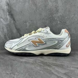 New Balance 2002R White Silver Angora Brown Lifestyle Running Sneakers Shoes