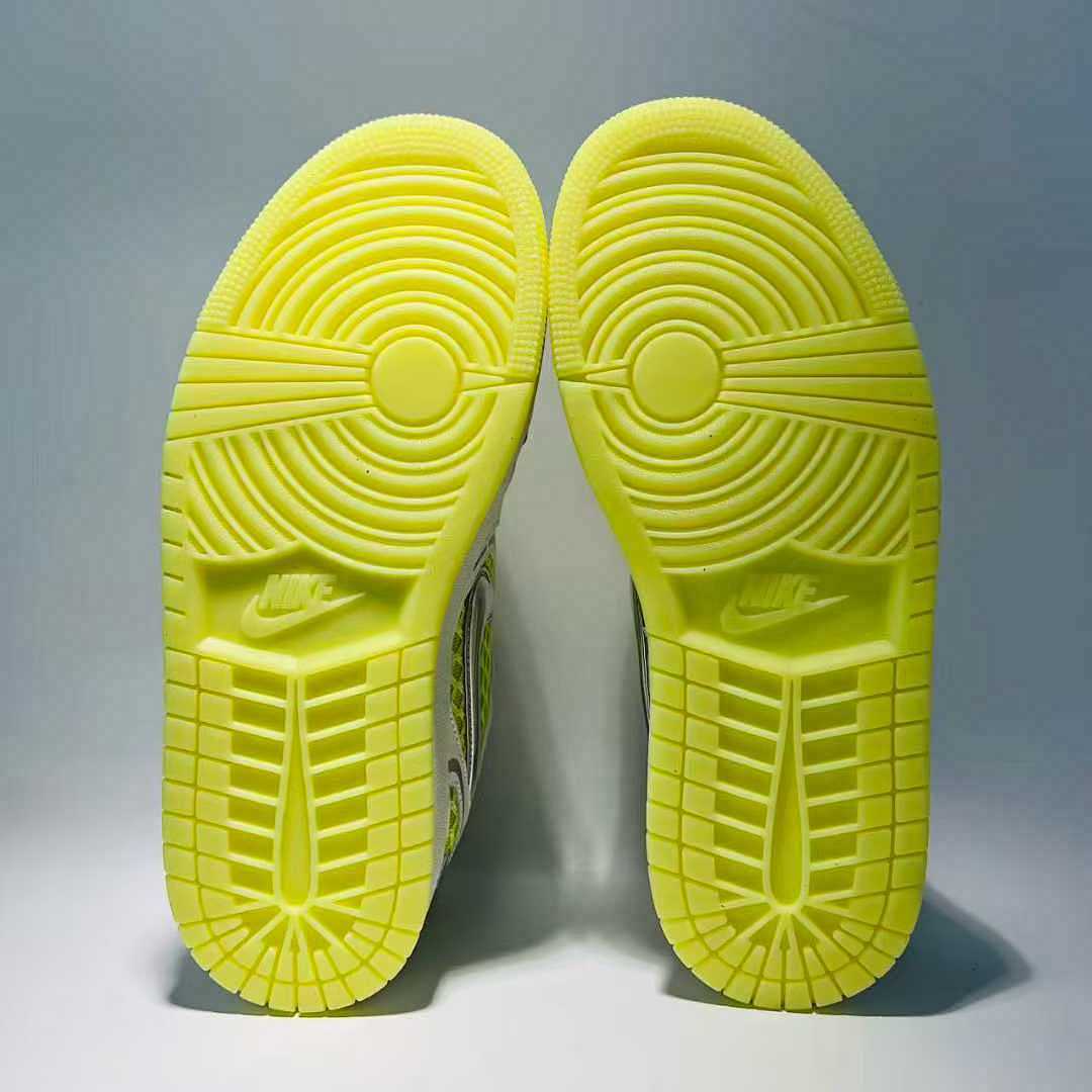 Nike Dunk Low Disrupt 2 Coconut Milk Metallic Silver Barely Volt Women's Shoes DV4029-100 Yellow Mesh Sneakers Lifestyle Fashion Trainers - Image 5