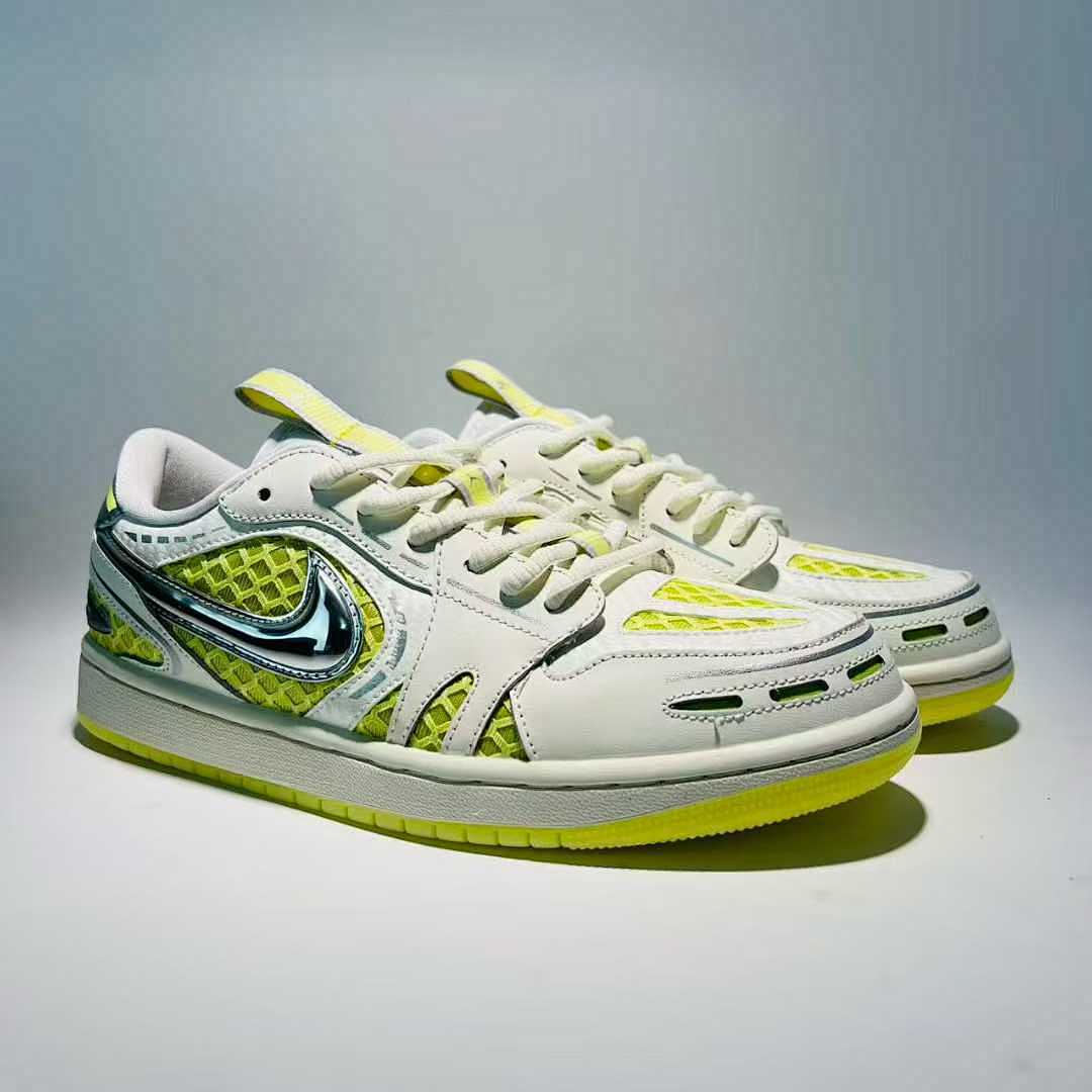 Nike Dunk Low Disrupt 2 Coconut Milk Metallic Silver Barely Volt Women's Shoes DV4029-100 Yellow Mesh Sneakers Lifestyle Fashion Trainers - Image 10