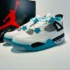 Nike Air Jordan 4 Retro 'Teal' Men's Sneakers 705330-330 White Black Teal Blue Athletic Basketball Shoes