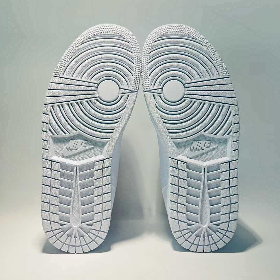 Air Jordan 1 Low Triple White Sneakers 553558-130 DC0774-100 All White Leather Casual Shoes - Image 5