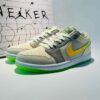 Nike Air Jordan 1 Low Sail Grey Yellow Volt Neon Green