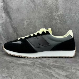 New Balance 420 U420 Black Dark Grey Yellow Suede Retro Lifestyle Sneakers