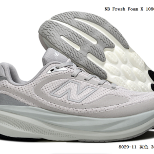 New Balance Fresh Foam X 1080 V15 Running Shoes Grey 8029-11 Men's Women's Cushioned Athletic Sneakers